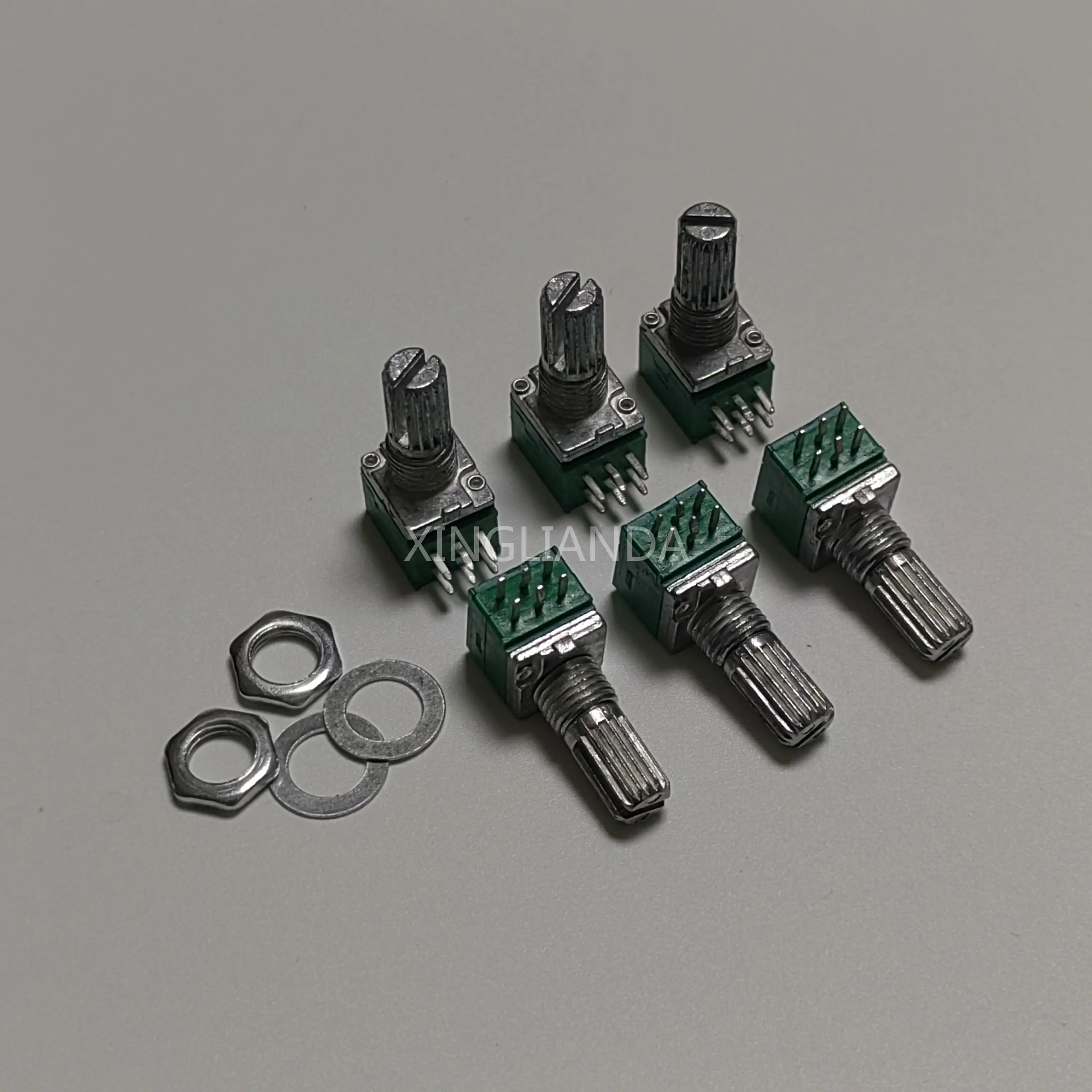 20PCS RV097 6PIN 1K 5K 10K 20K 50K 100K 500K (Without Switch) Audio Shaft 15mm Amplifier Sealing Potentiometer