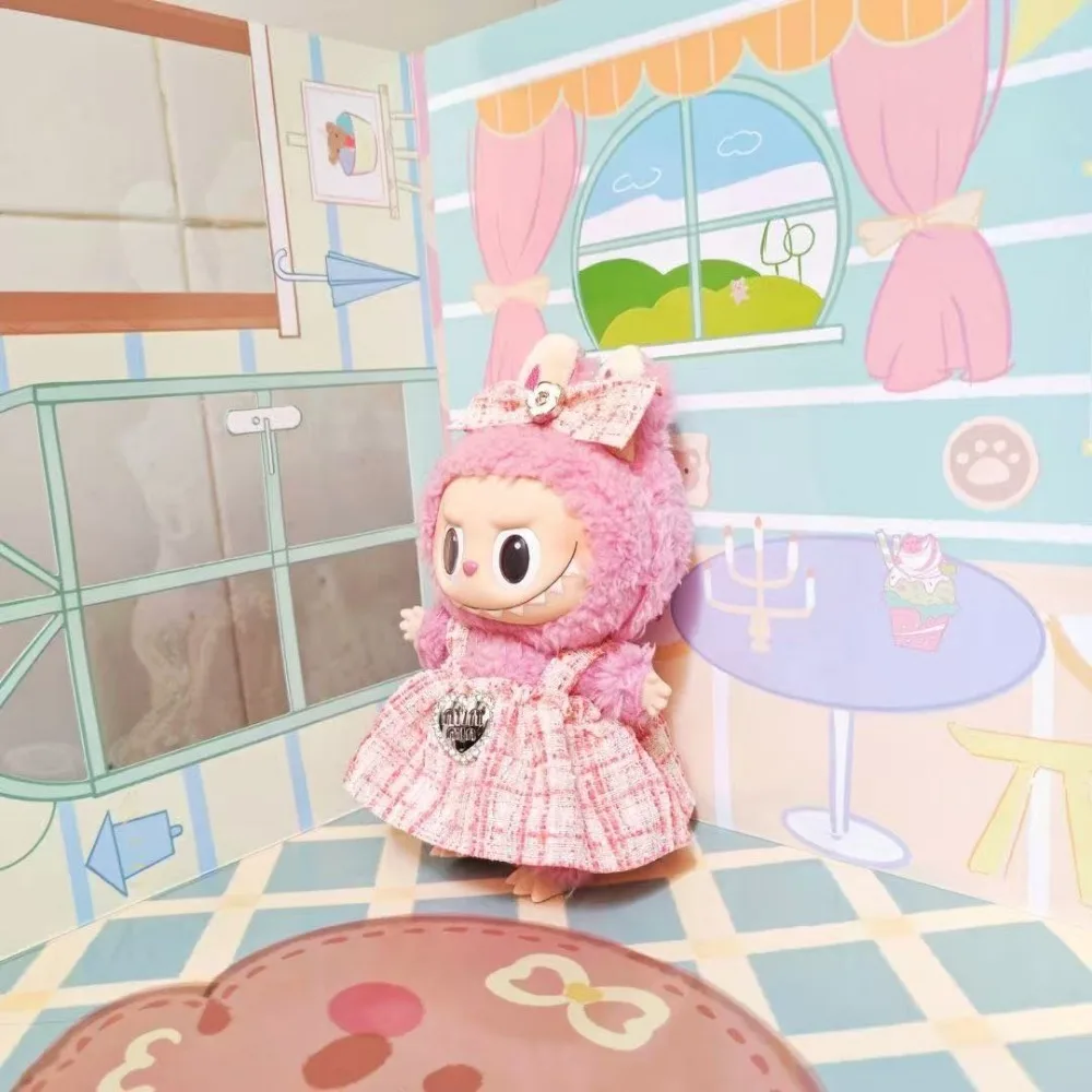 Ropa de muñeca de 17cm para Labubu, accesorios de traje de monstruo, ropa DIY, regalo para niños, dulce princesa, vestido de alta calidad V1 V2 V3