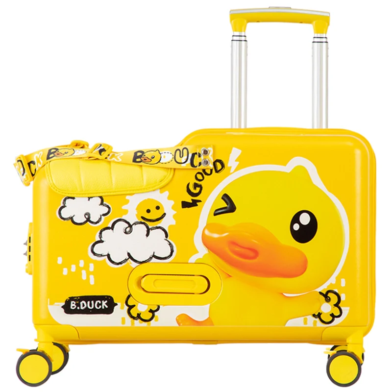 Cartoon Children Riding Suitcase can sit and ride 18/20 inch Cabin Boarding Box 24 inch Travel Roller Luggage Trolley Case