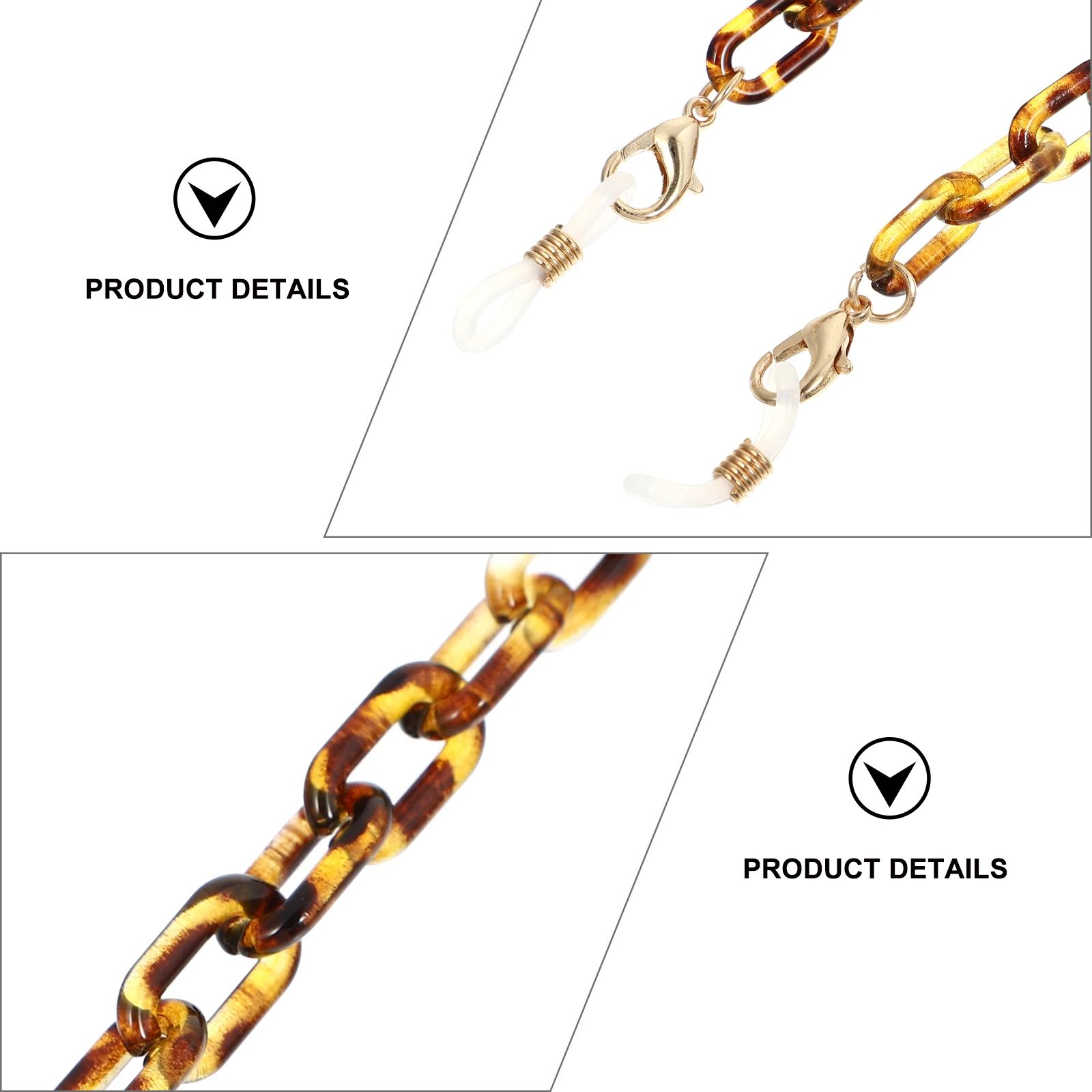 

1pc Acrylic Glasses Anti-Lost Chains Delicate Eyeglasses Holder Sturdy Sunglasses Chain Durable Ropes For Most Frame Sizes