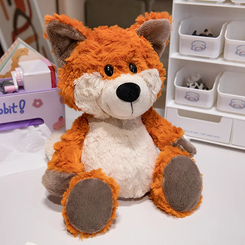 25–35 cm graues Waschbär-Plüschtier, schöner Faultier, Fuchs, niedliche weiche Kuscheltiere, Puppenkissen für Geburtstagsgeschenk, Valentinstag – Detail 4