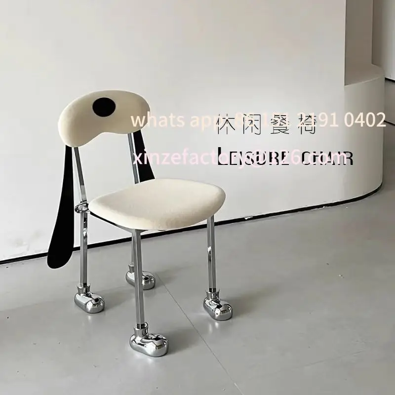

Customizable chair creative dining chair personalized makeup home bedroom back chair Internet celebrity children cartoon