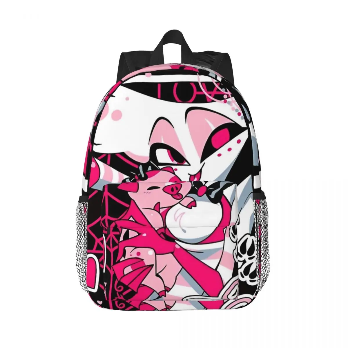 Angel Dust And Fat Nugget Selfie Hazbin Hotel Printed Lightweight Casual Schoolbag For School, Outdoor, Shopping, Office 15inch