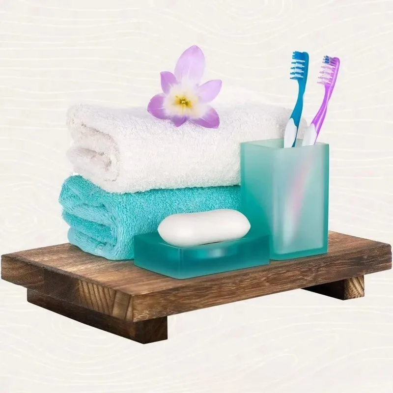 1Pc Stand Riser for Display Decorative Unique Pedestal Tray Soap Dispenser Stand for Bathroom Farmhouse Tissue