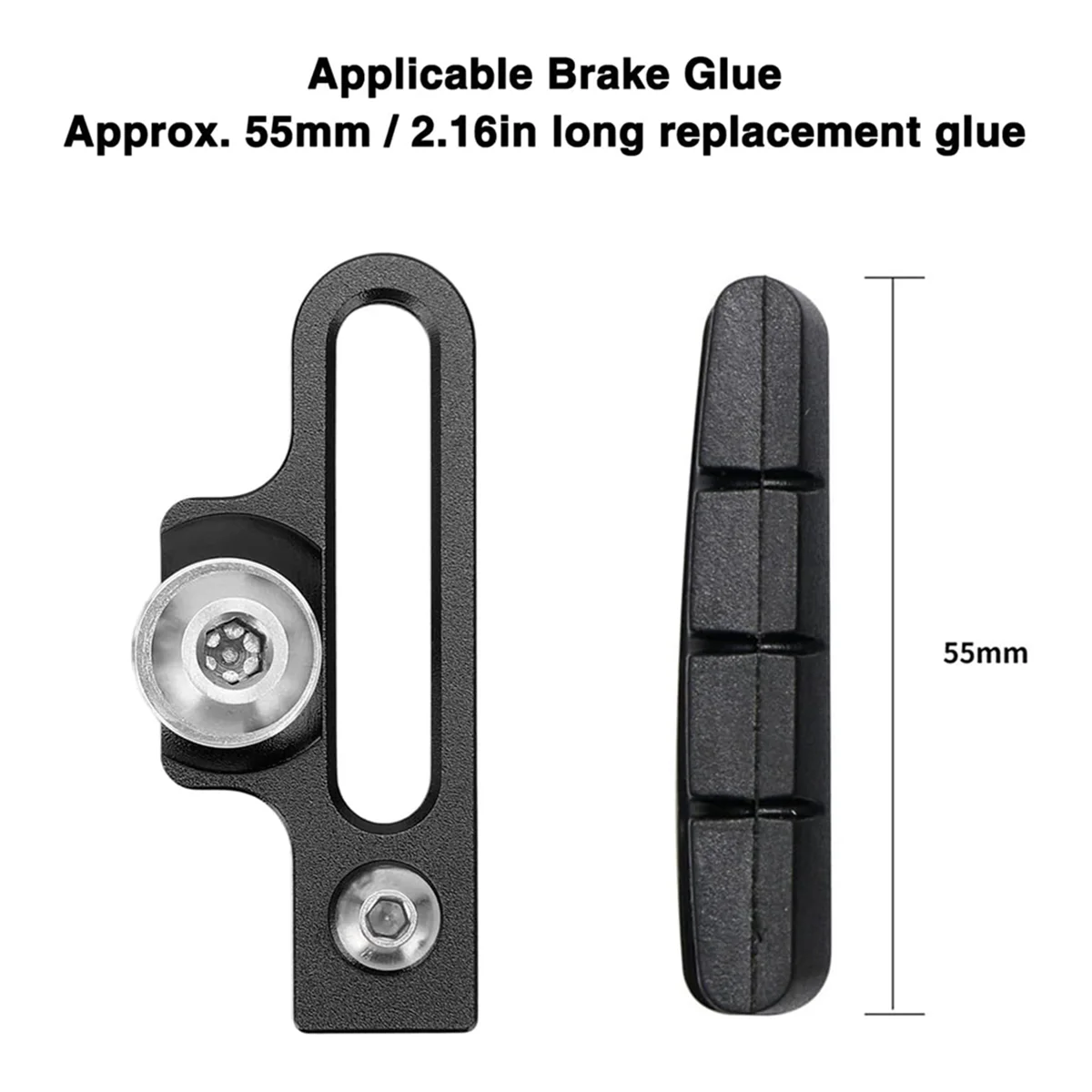 (AD11] Bicycle Brake Pads, 2Pcs Mountain Bike Brake Pads Aluminum Extended C Caliper Adapter Extended Brake Clamp Holder
