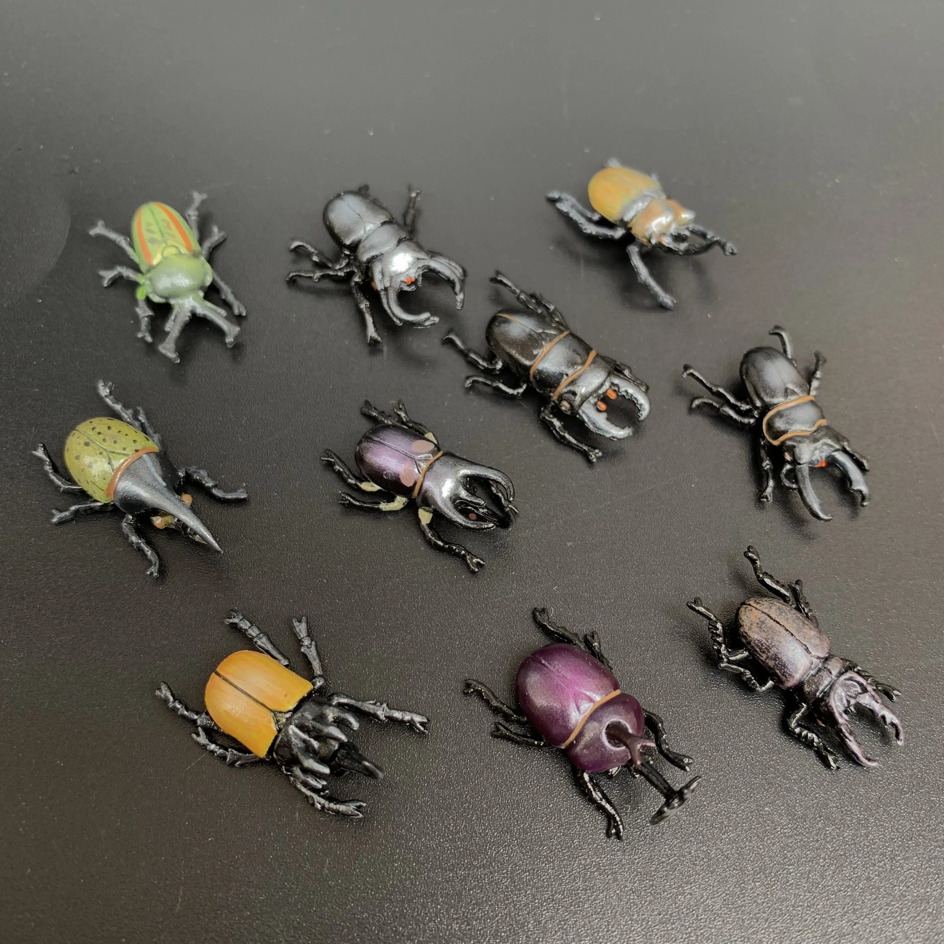 Japan Version Yujin Mini Small Beetle Rhinoceros Beetle Diy Nail Figure Solid Gashapon Display Model
