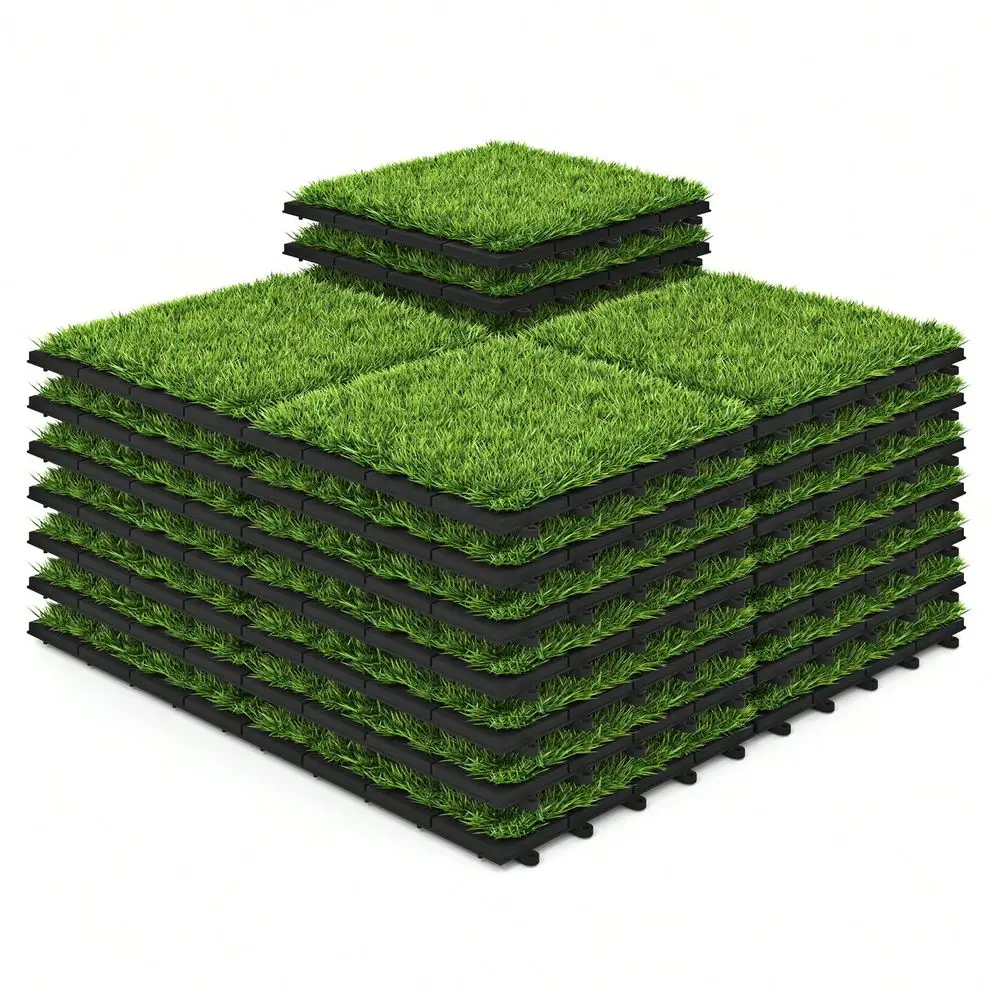 

X 12 Fake Grass Turf Outdoor Indoor Flooring Deck Decoration For Patio