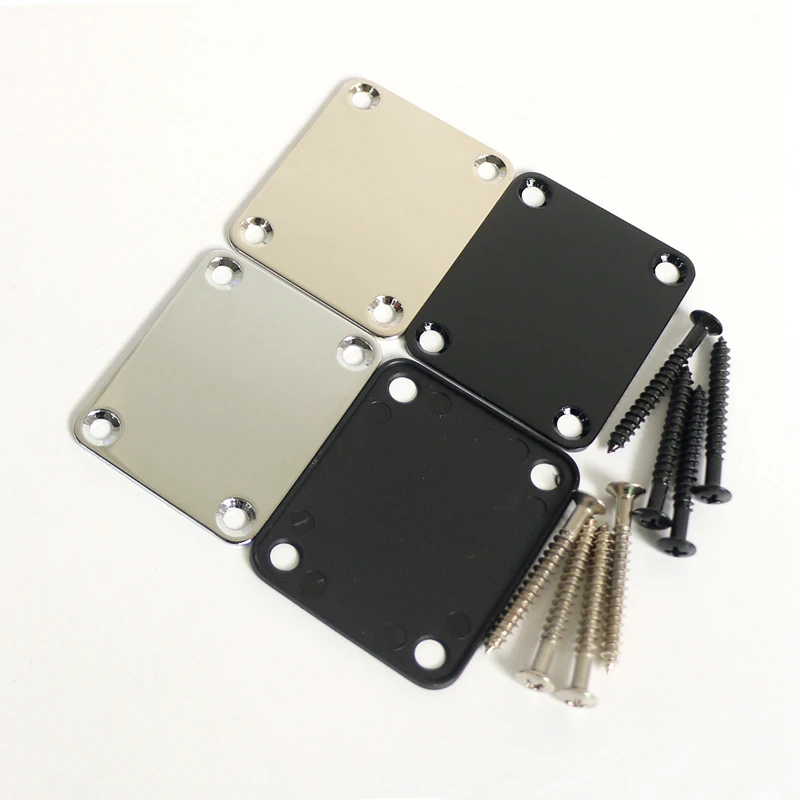 Donlis NIickel Chrome ST Guitar Neck Plate For TL Bolt On Joint Guitars With Gasket And Mounting Screws