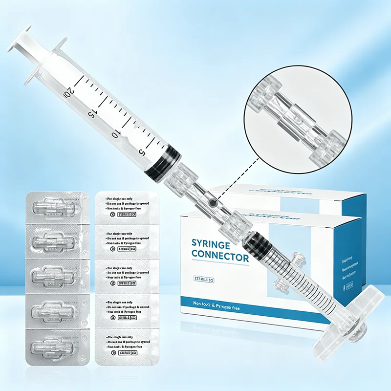 Wholesale Disposable 100Pcs/Box Luer Syringe Connector Transfer Medical Grade Dual Luer Adapter  For Beauty Clinic Supplies