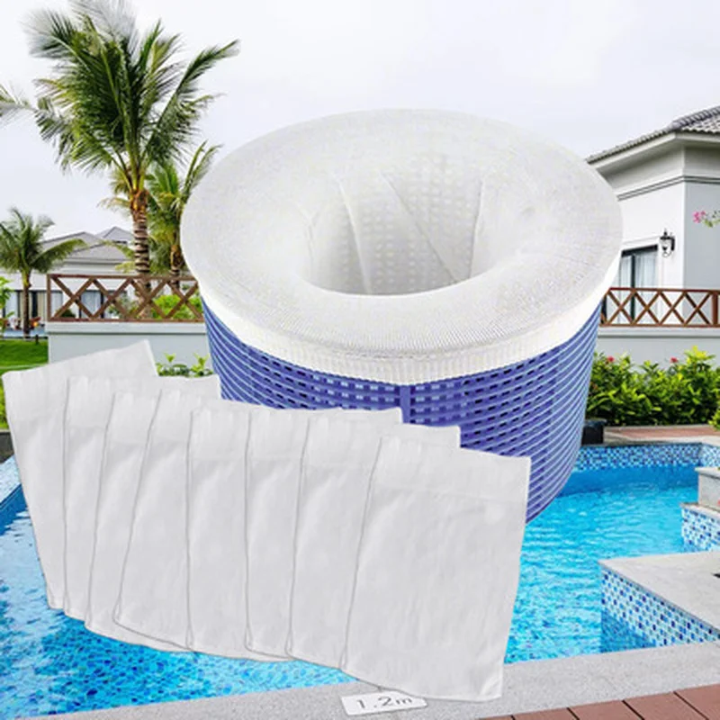 HOT!5/10Pcs/Set Filter Storage Pool Skimmer Socks Nylon Swimming Pool Filter Socks For Baskets Skimmers White Pool Supply