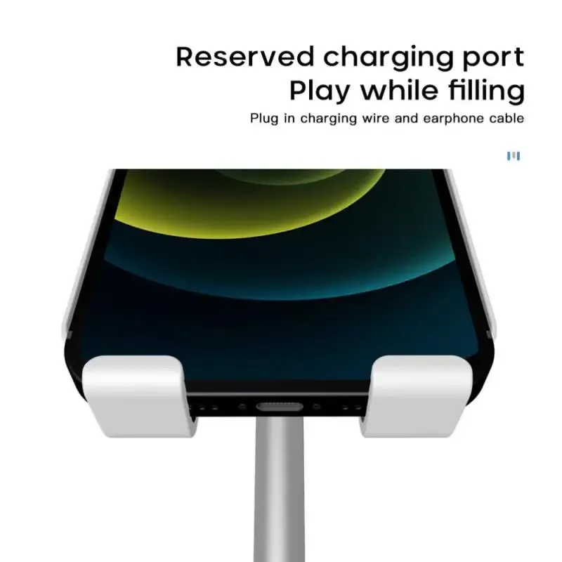 Soporte de extensión de mesa de escritorio, aleación de aluminio negra, pequeño, plegable, portátil, para teléfono, luz de relleno de escritorio, soporte para teléfono móvil