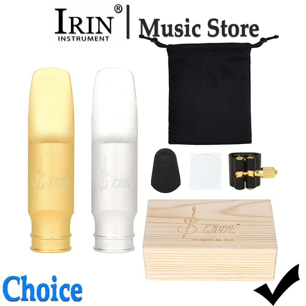 SLADE Tenor Saxophone Mouthpiece 6C Sax Brass Mouth With Sax Ligature Cap Pad Bag Woodwind Instrument Parts & Accessories