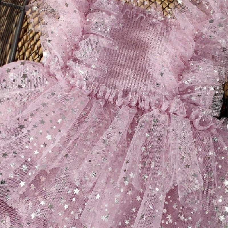 ทารกแรกเกิดที่สวยงามการถ่ายภาพชุด Tulle น่ารัก Hairband Props Bowknot และ Star สำหรับทารก 0 ถึง 3 เดือน 24BE