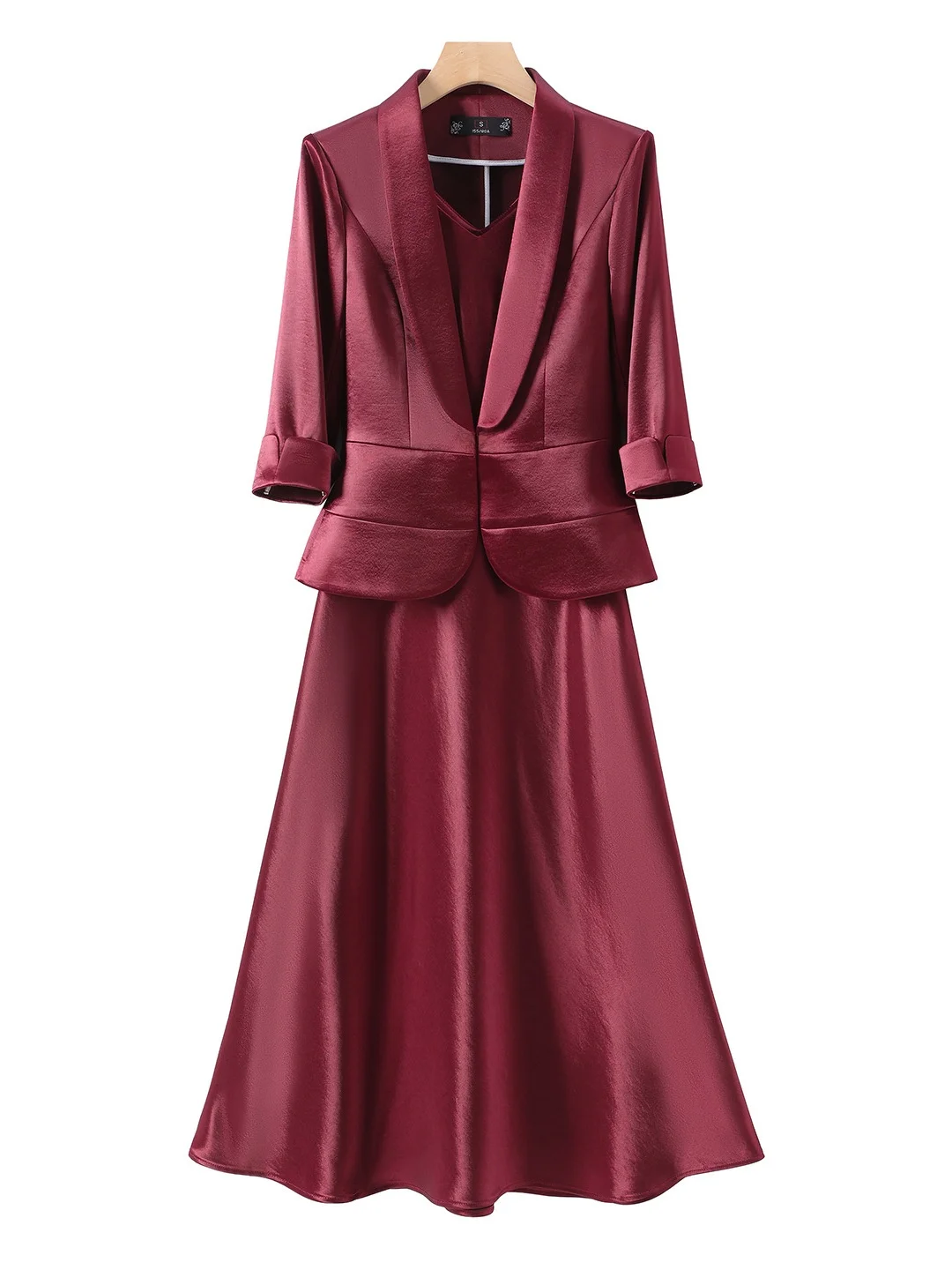 

Spring 2026 Host Suit Set Seven Sve Outerwear Faionable Long Pants Silk Satin Material Ele Profional Women's O...