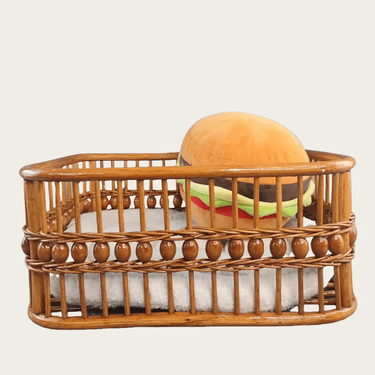 سلة خرز للأطفال من الخيزران العتيق وكرسي سرير - دعائم تصوير لحديثي الولادة أثاث تصوير فوتوغرافي أساسي للاستوديو للرضع للتصوير