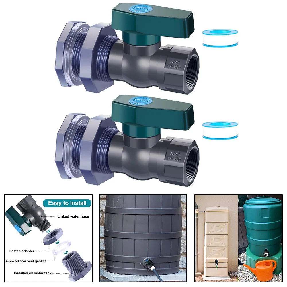 Rubinetto valvola deviatore benna pioggia 3/4 pollici anticorrosione antiruggine per giardino PVC a prova di perdite Versatile universale