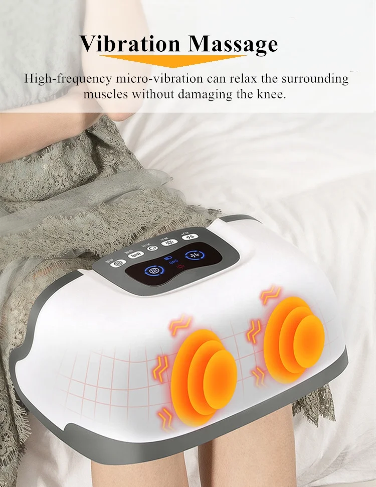 Red-blue Light Physiotherapy Muscles Relaxation Pain Relief Vibration Heating Knee Massager Machine