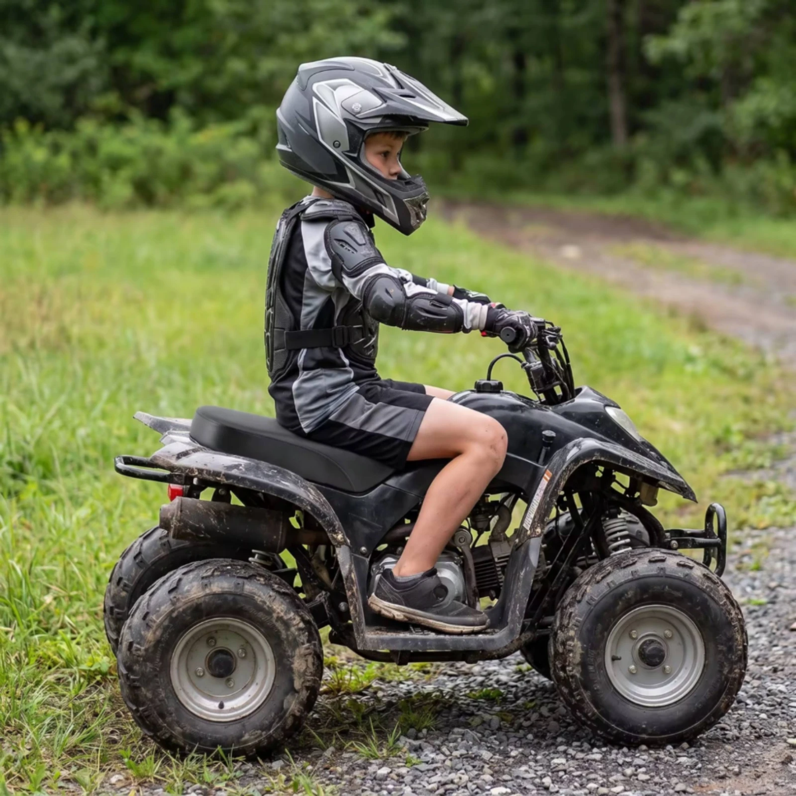ATV Seat Low-Profile ATV Seat Cushion with Mounting Bracket Replacement Cushion Wipe-Clean Saddle Long-Lasting for Riders, Trail