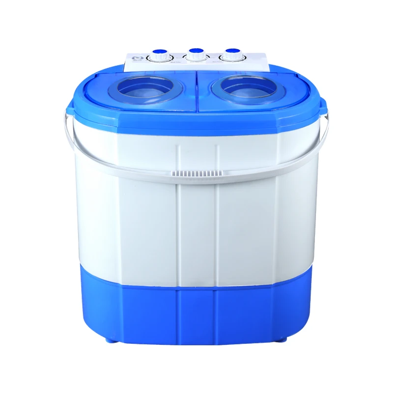 Portable household mobile washing machine top load small double bucket mini washing machine