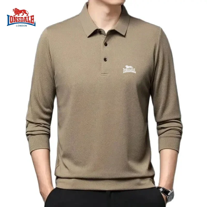 Spring and Autumn Men\'s High Quality Embroidered Long Sleeve Polo Shirt New Luxury Fashion Business Leisure Multi Functional Top