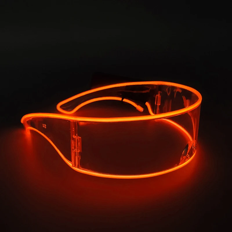 Drahtlose leuchtende LED-Brille, Nachtclub, Maskerade, Konzert, Performance-Requisiten, DJ-LICHT, Y2k-Brille, futuristische Roboter-LED-Sonnenbrille – Detail 9