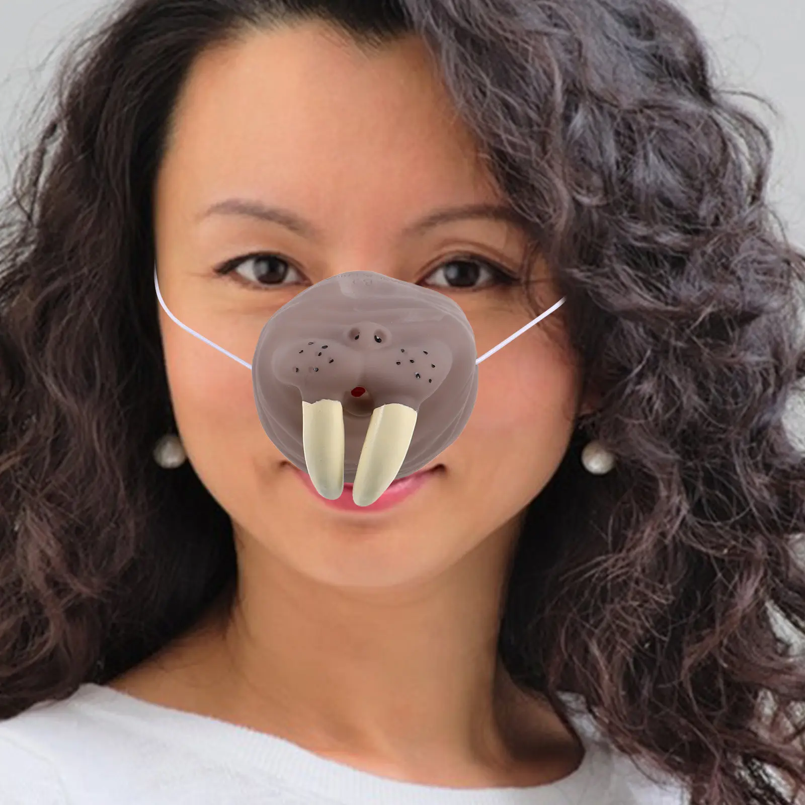 

Realistic Soft Rubber Walrus Nose Prop Easy to Wear Reusable Novelty Party Accessory Halloween Cosplay Prank Elephant Costume
