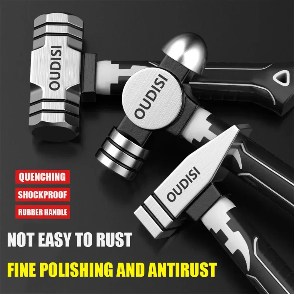 Heavy Duty Short Shank Octagonal Hammer High Carbon Steel Hand Tools Nail Hammer Household Multifunctional Magnetic Nail Hammer