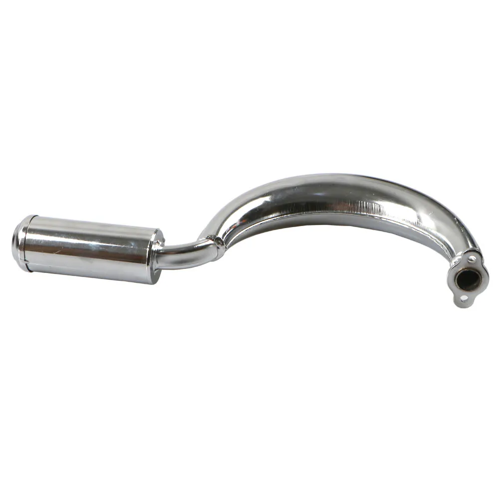 Half Moon Banana Exhaust Muffler Pipe Steel for 2 Stroke 49cc 60cc 66cc 80cc Engines Motorized Bicycle