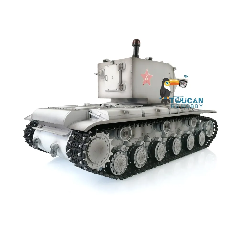 Henglong 1/16 7.0 ترقية السوفياتي KV-2 RTR دبابة مع جهاز للتحكم عن بُعد العملاق 3949 360 ° نموذج مركبة عسكرية للبرج #2