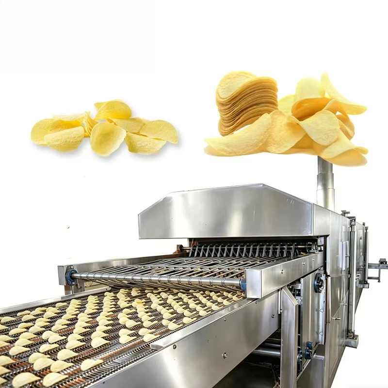 FOODLINE Double-layer Potato Chips Production Line Space Saving Machinery For Limited Factory Workshop Area