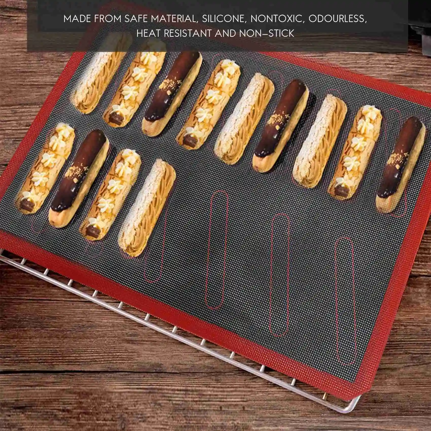 MLGB-Nonstick Silicone Baking Mat Heat Resistant Oven Sheet Liner Pad Rolling Dough Mat Roast Tool For Cookie /Macaron/Puff
