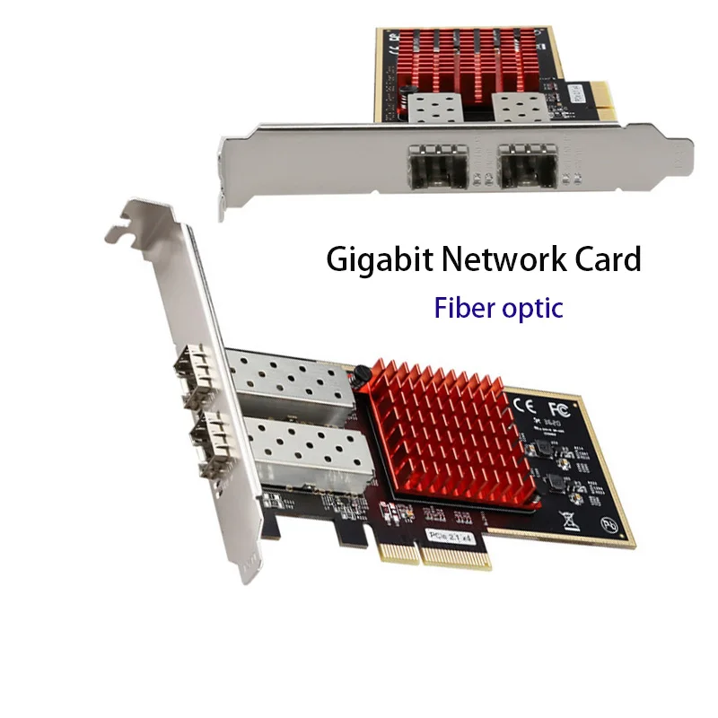 High-speed Fiber lan Card SFP 10/100/1000Mbps Internet Splitter Gigabit Optical Network Card PCIE network adapter Game PCIE Card