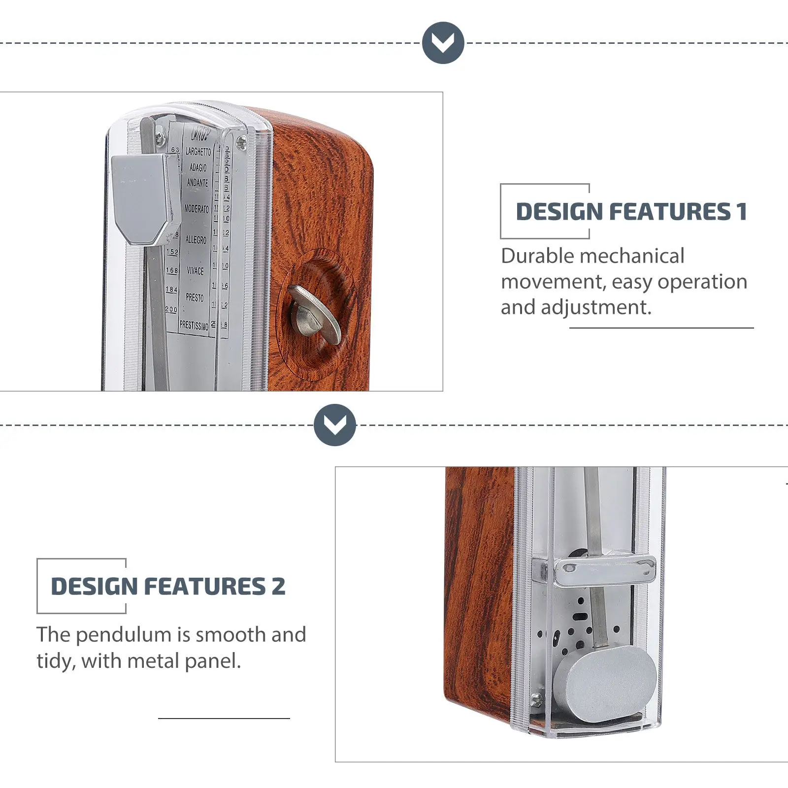 

Механический метроном из высококачественных материалов, миниатюрный универсальный метроном для гитары, фортепиано, скрипки, ударных и других музыкальных инструментов (1 шт.)