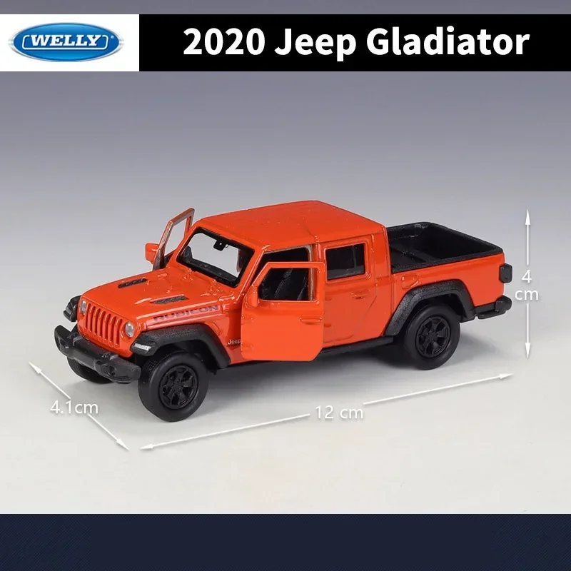 WELLY 1:36 2020 Jeep Gladiator Alloy Car Model Simulation Diecast Metal Toy Off-road Vehicles Car Model Collection Children Gift