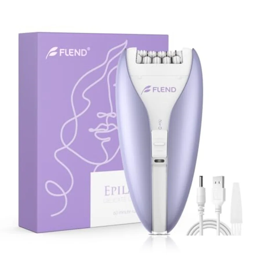

Silent Epilator for Women 2-Speed Facial and Body Hair Remover Smooth Glide Technology for Face Legs Bikini and Arms