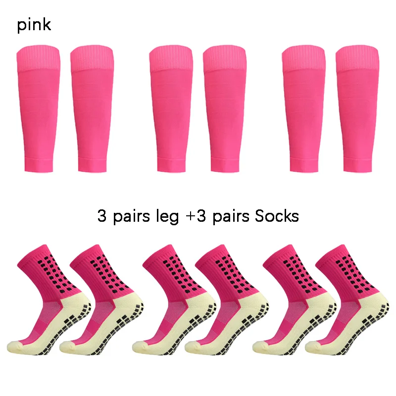3 Paar Beinabdeckungen + 3 Paar Fußballsocken für Herren, Rutschfeste Fußballsocken und Knieschoner, Wadenstulpen für Erwachsene und Jugendliche, Rutschfeste Schienbeinschoner – Detail 6