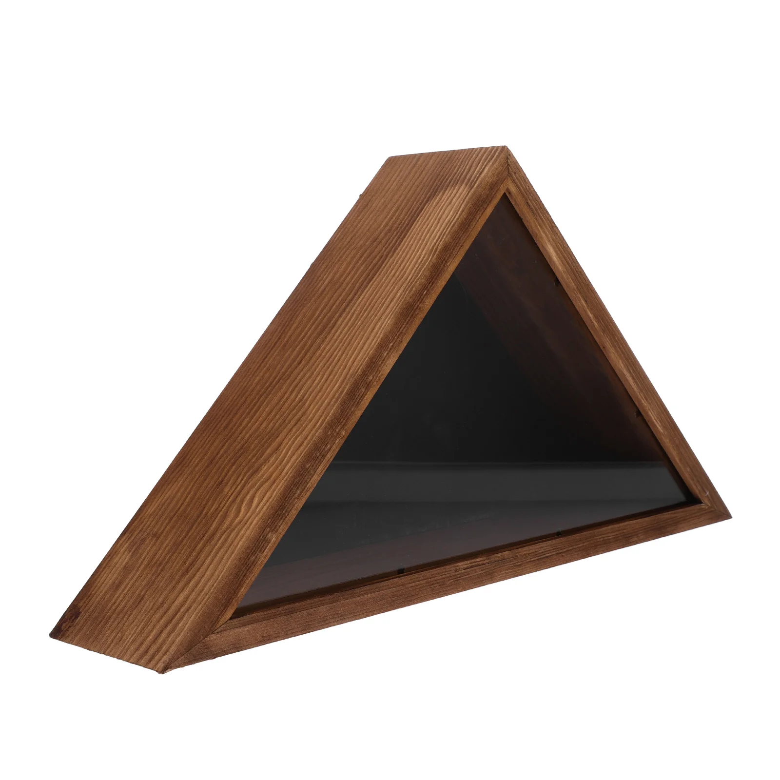 

Flag Storage Box Wood Holder Case Display for Burial Holders Triangle Men Decor