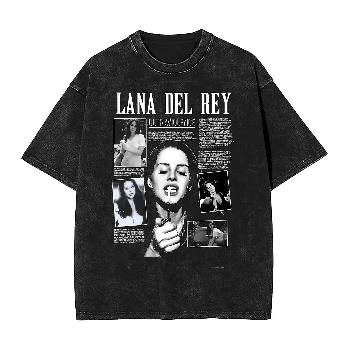 

vintage Lana Del Ray Washed T-Shirt Men Streetwear Cotton T-Shirts Summer Crewneck Novelty Tees Design Oversize Tops