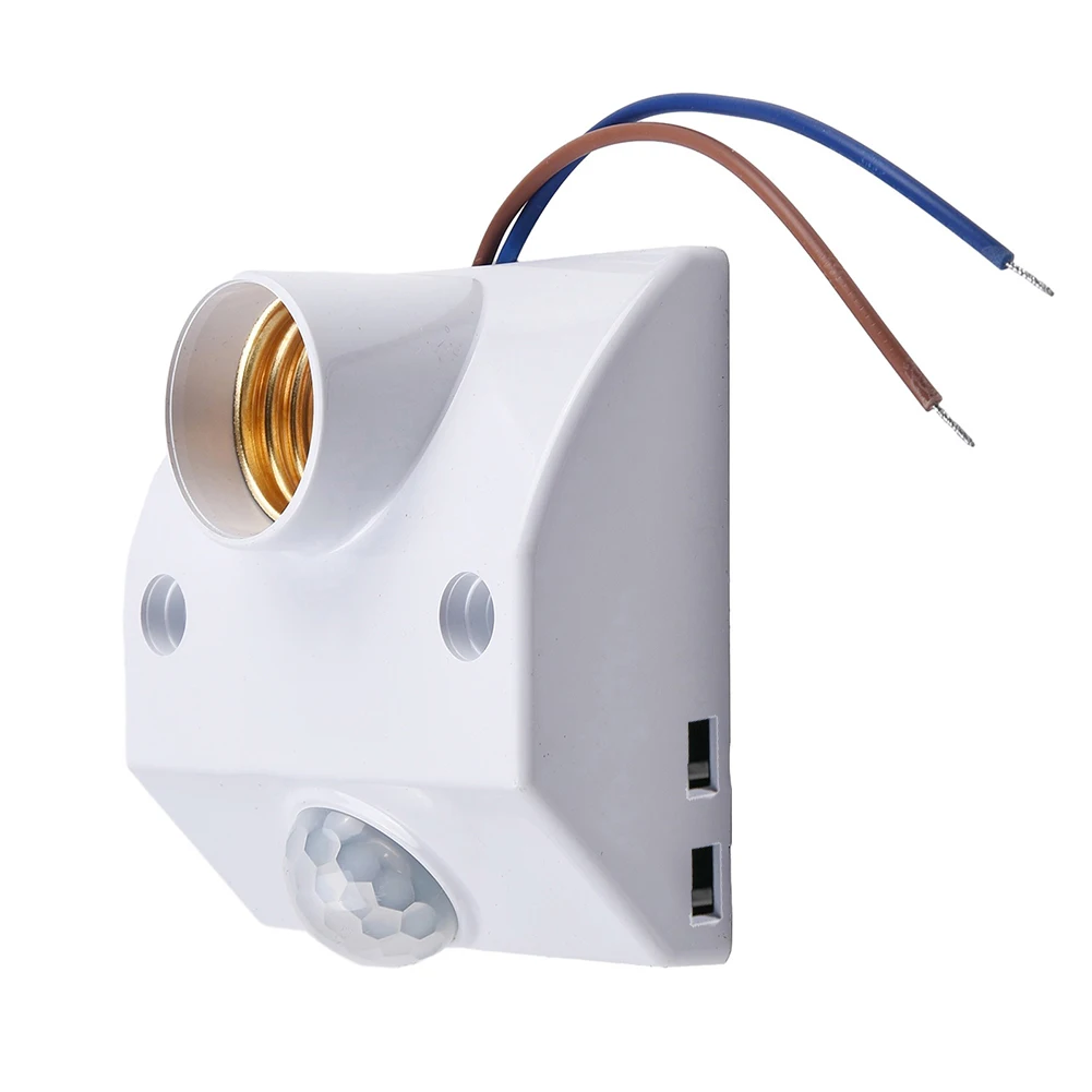 AC110-240V LED Automatic Human Body Infrared IR Sensor Lamp Holder For E27 Bulb IP44 Wall Lamp Holder Socket