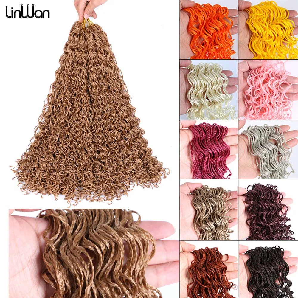 Zizi Braids Thin Micro Crochet Box Braids Synthetic Hair Extensions Gray Purple Pink Blonde Brown Chestnut Crochet Hair Linwan