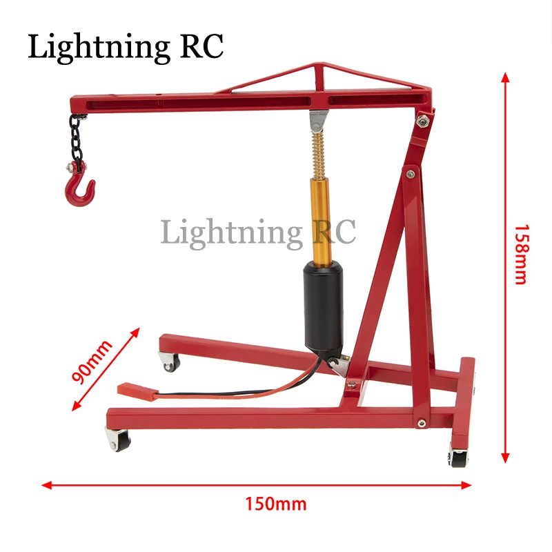 RC Car 1/8 1/10 Simulation Garage Decoration Mini Engine Hanger Electric Crane Jack For TRX4 SCX10 Yikong 90046 D90 Arrma KM2