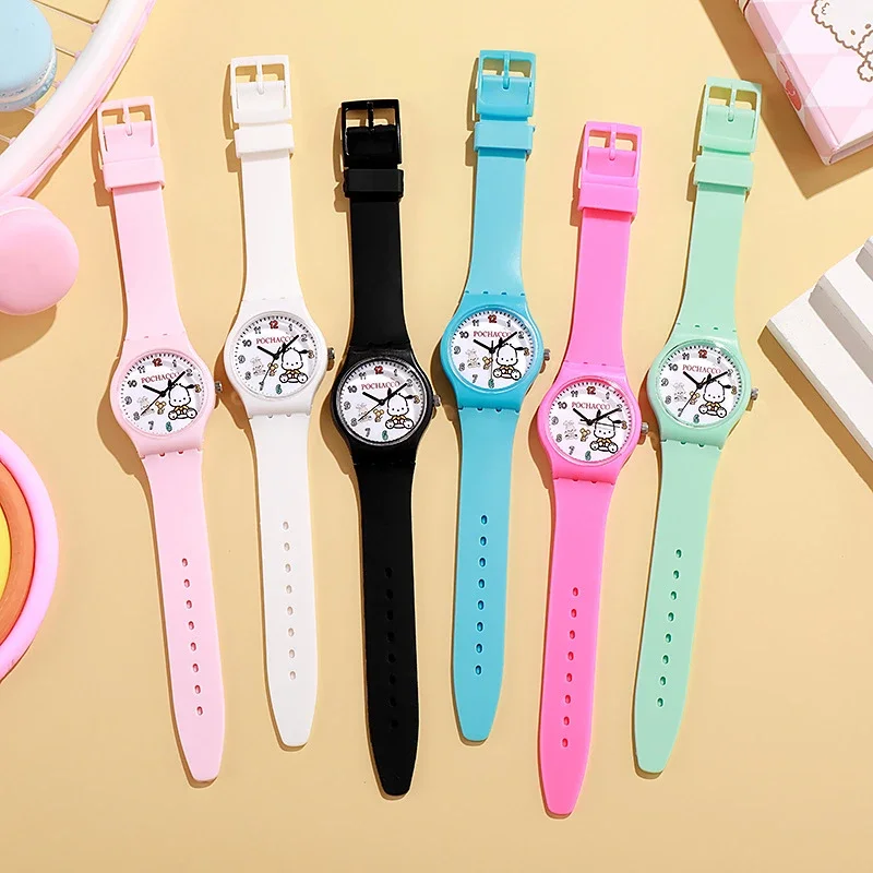 Kawaii Sanrio Pochacco Watch Anime Kids Gift Anime Cartoon Learning Waterproof Fashion Watch Leisure Sports Smart Bracelet Toy