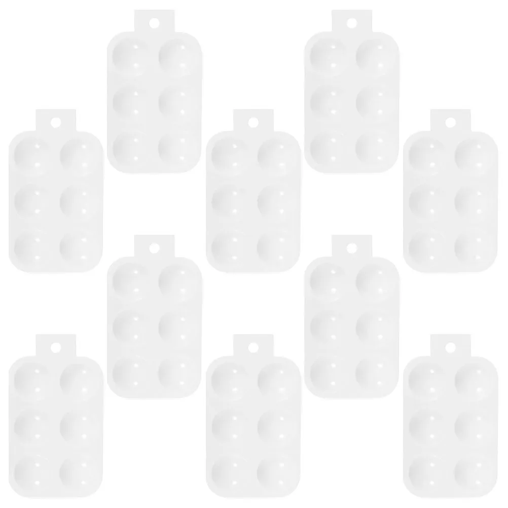 10 Pcs Painting Supplies Plastic Multihole Watercolor Kids Supplies Portable Painting Paint Trays For Kids Trays