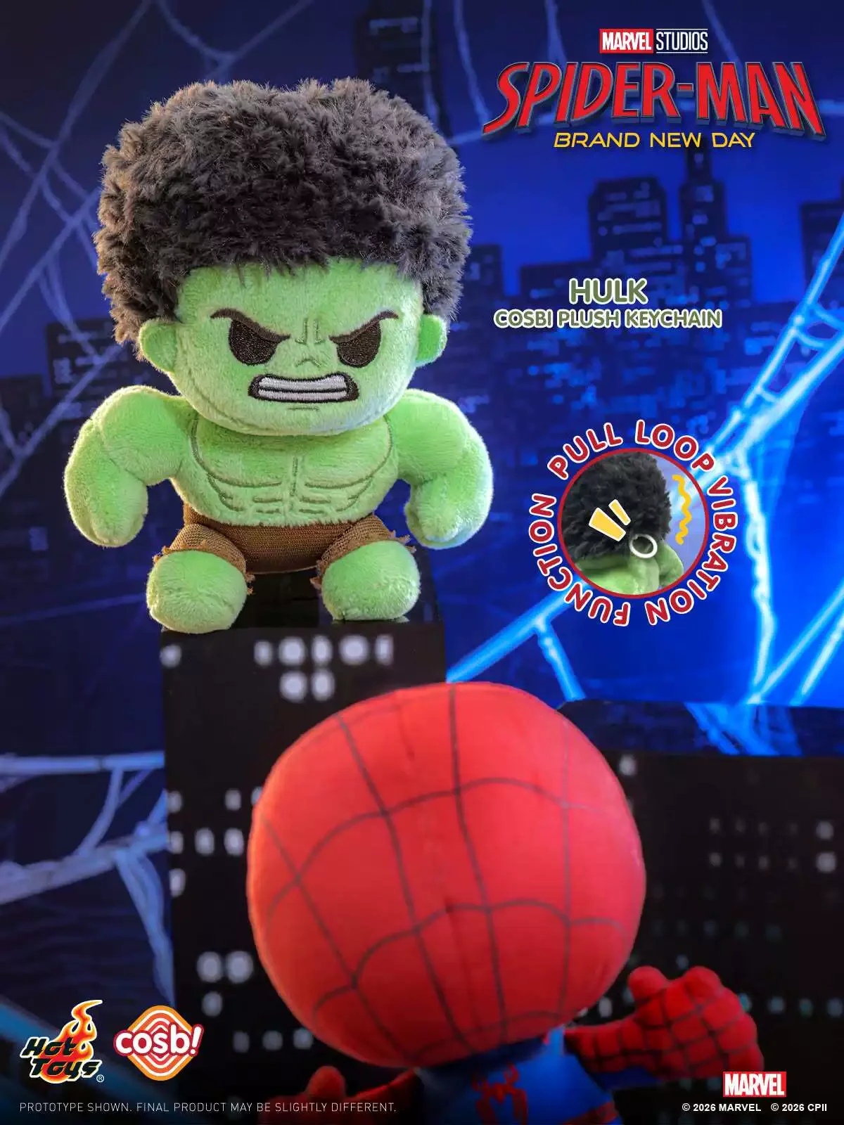 Hot Toys Spider-Man: New Day Hero Reborn COSBI Plush Bag Charm & Mini Blind Box Figure, Cute Desk Decor & Birthday Gift,Collect image 3