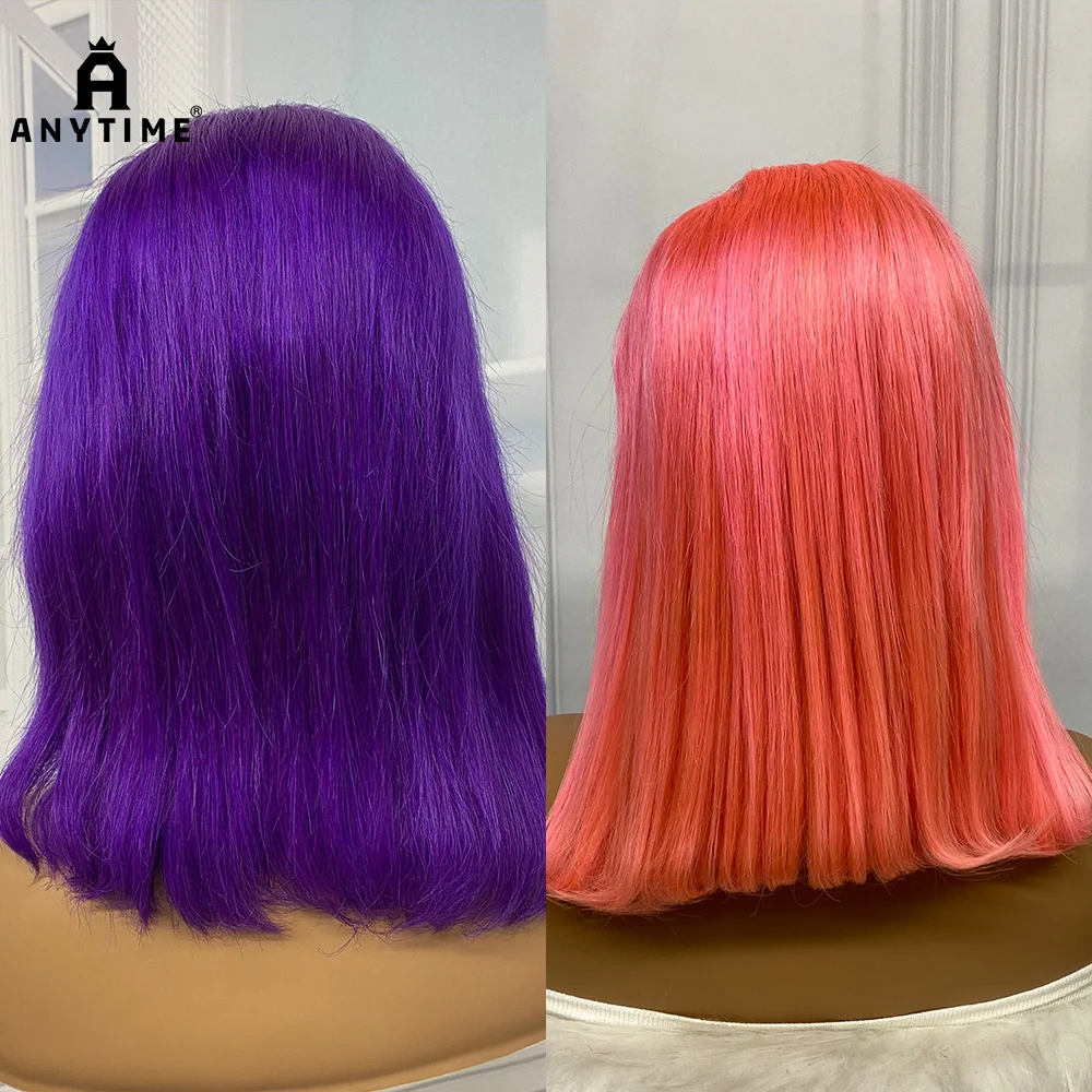 

Серо-розовый блондин 613 # Цветные прямые парики Боб, плотность 220%, 13x4, парик из натуральных волос на кружеве для чернокожих женщин, 10, 12, 14 дюймов