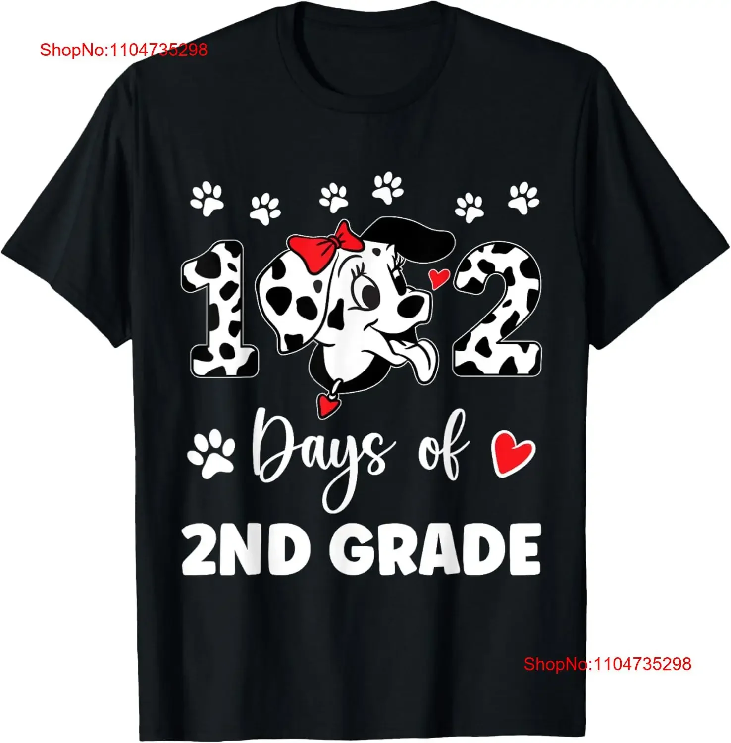 102 Día de la 2a Grado Perro Dalmata 100 Días Profesor más inteligente Camiseta vintage Lavado Ropa de diseñador unisex Gráfico elegante
