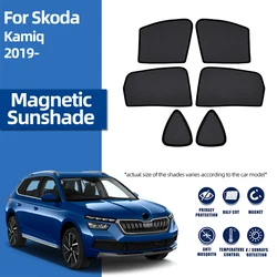 Skoda Kamiq NW4 2019-2024 용 마그네틱 자동차 차양 실드, 앞 유리 커튼, 뒷면 베이비 윈도우, 차양 쉐이드 바이저
