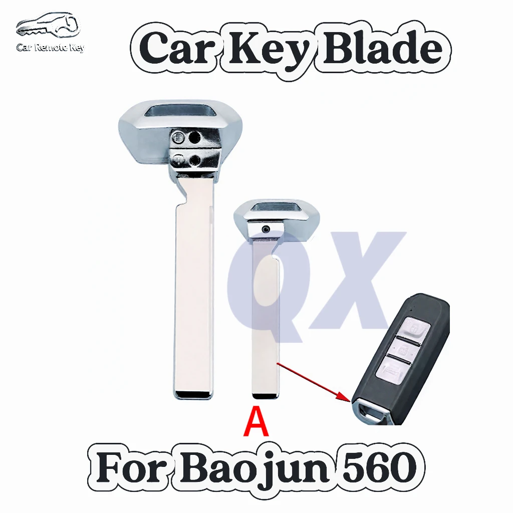 Remote Smart Emergency Key For Baojun 560 730 510 E100 EV Keyless Uncut Blade