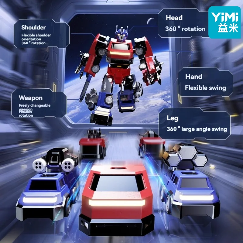 Peuterrobot bouwvoertuigen set transformerende robots voor kinderen Magnetisch speelgoed met stevige connectoren Eenvoudige doe-het-zelf-montage