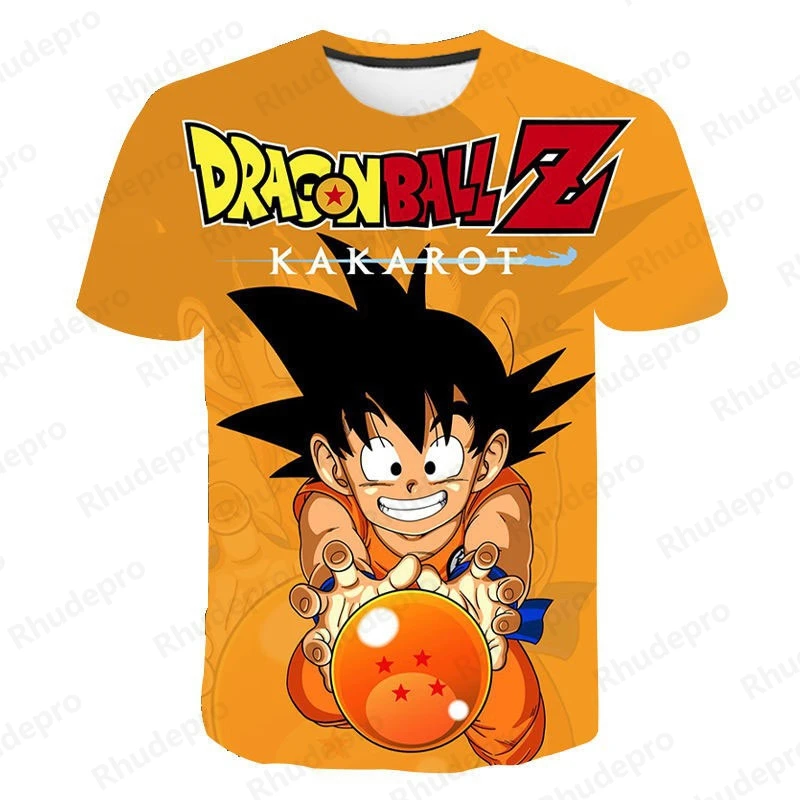 

Summer New Lovely Super Men's Clothing 3D Digital Printing Short Sleeve Goku T Shirt Fashion Dragon Ball Z Simple Men's T Shirt